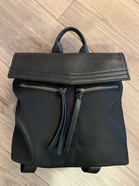 Botkier Black Nylon Backpack with Logo Straps